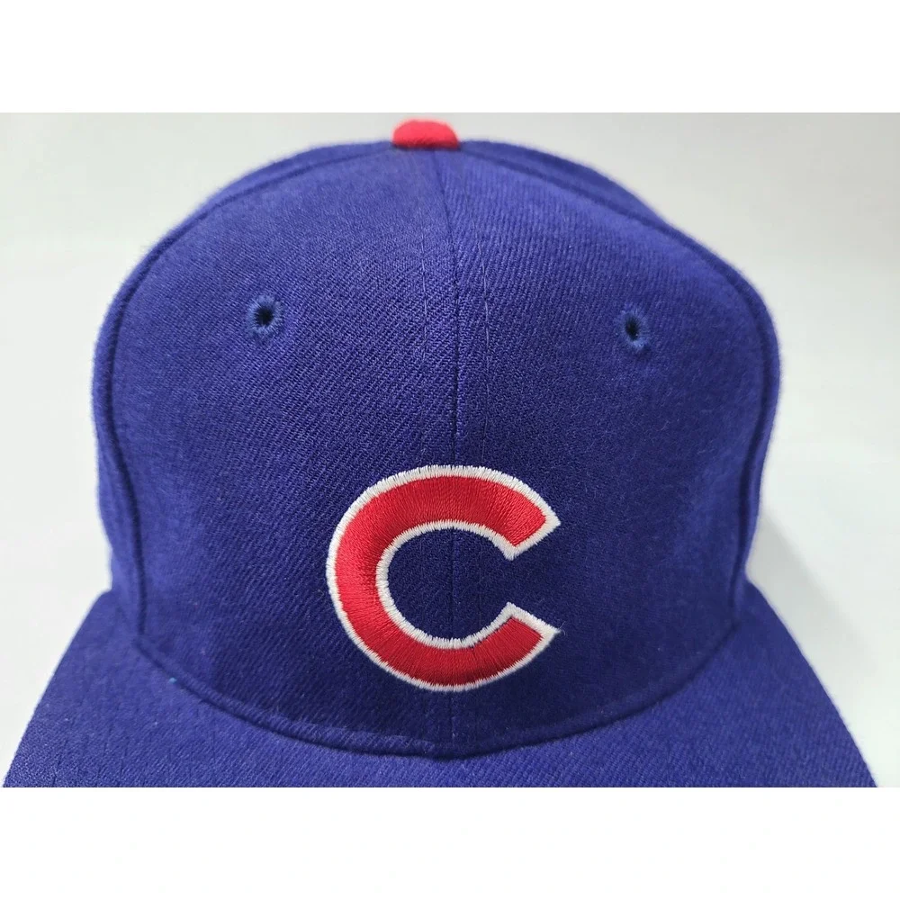 Vintage Chicago Cubs New Era 59Fifty Pro Model Fitted 7 1/8 Hat Cap Wool Men MLB